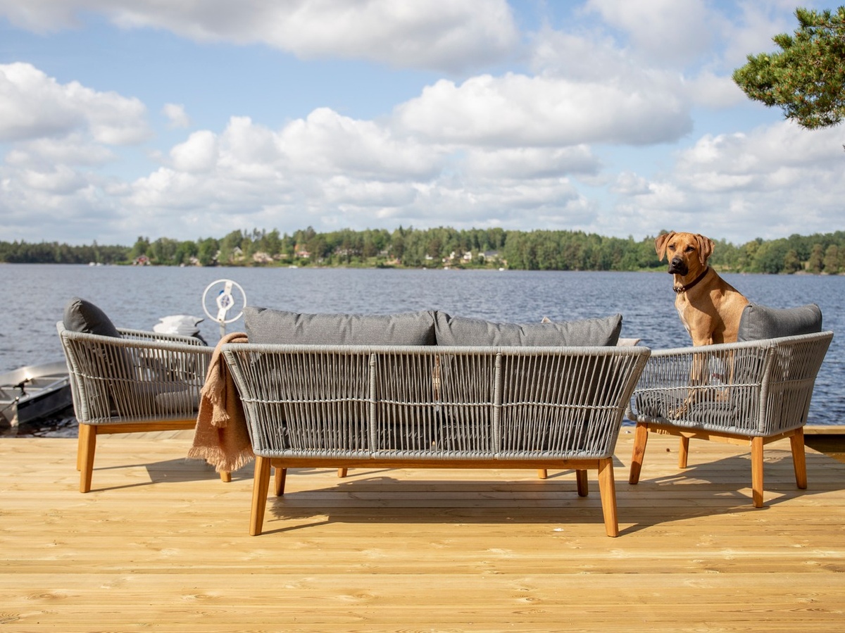 Mobili da giardino Dallas 661 (Grigio + Acacia)