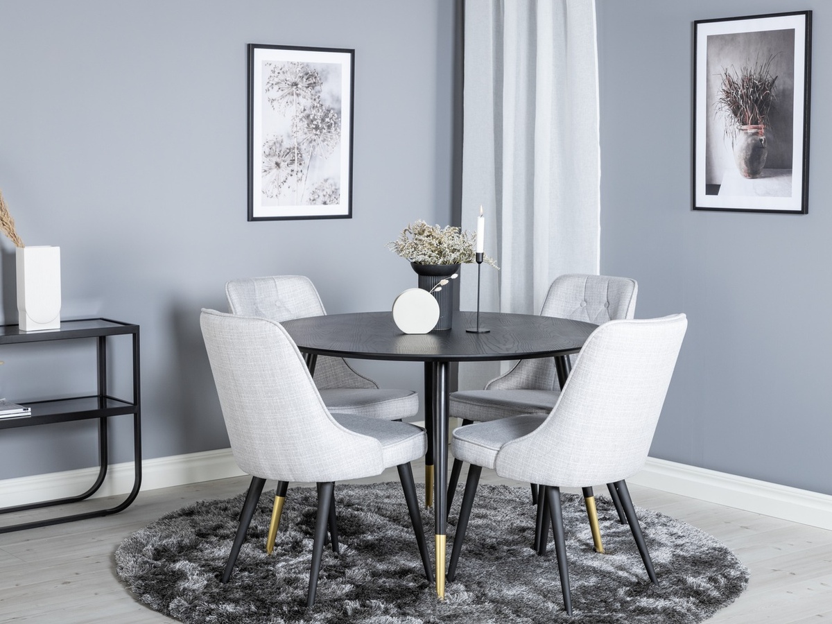 Set sala da pranzo Dallas 1178 (Grigio + Nero)