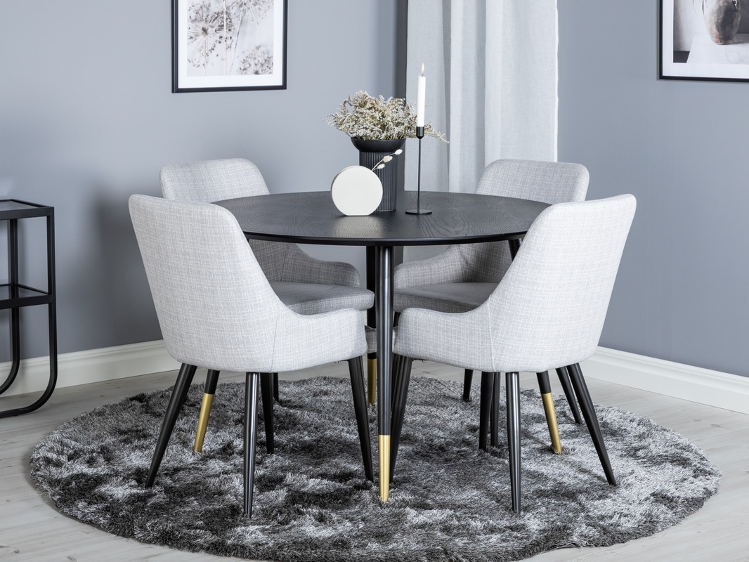 Set sala da pranzo Dallas 1181 (Grigio + Nero)