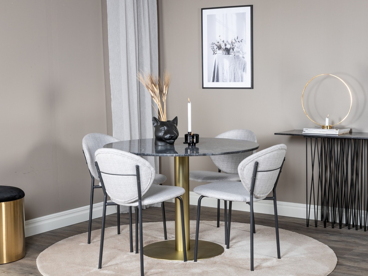 Set sala da pranzo Dallas 1209 (Grigio + Nero)
