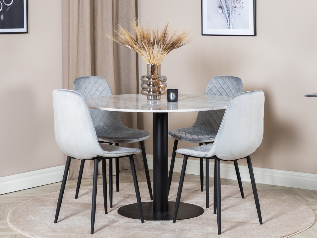 Set sala da pranzo Dallas 1302 (Grigio + Nero)