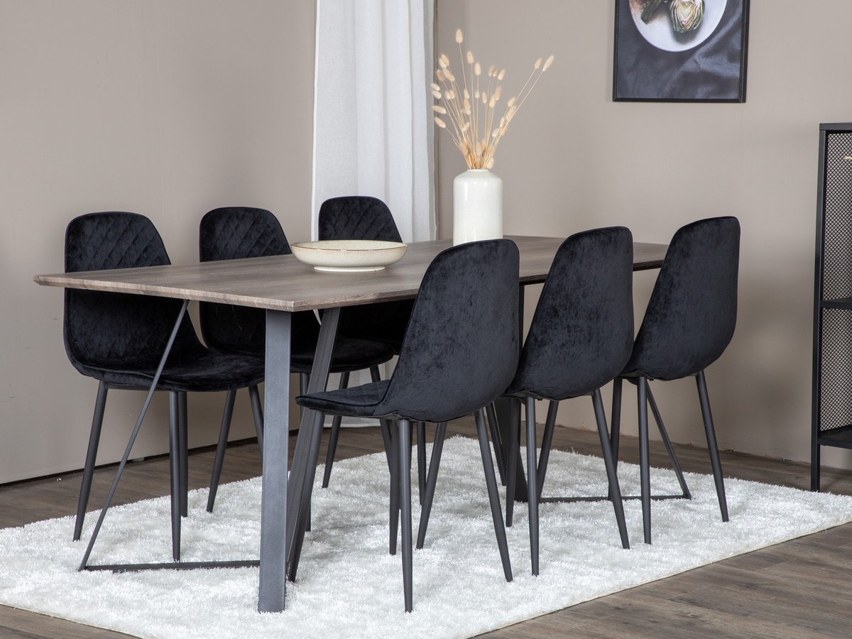Set sala da pranzo Dallas 1357 (Nero)