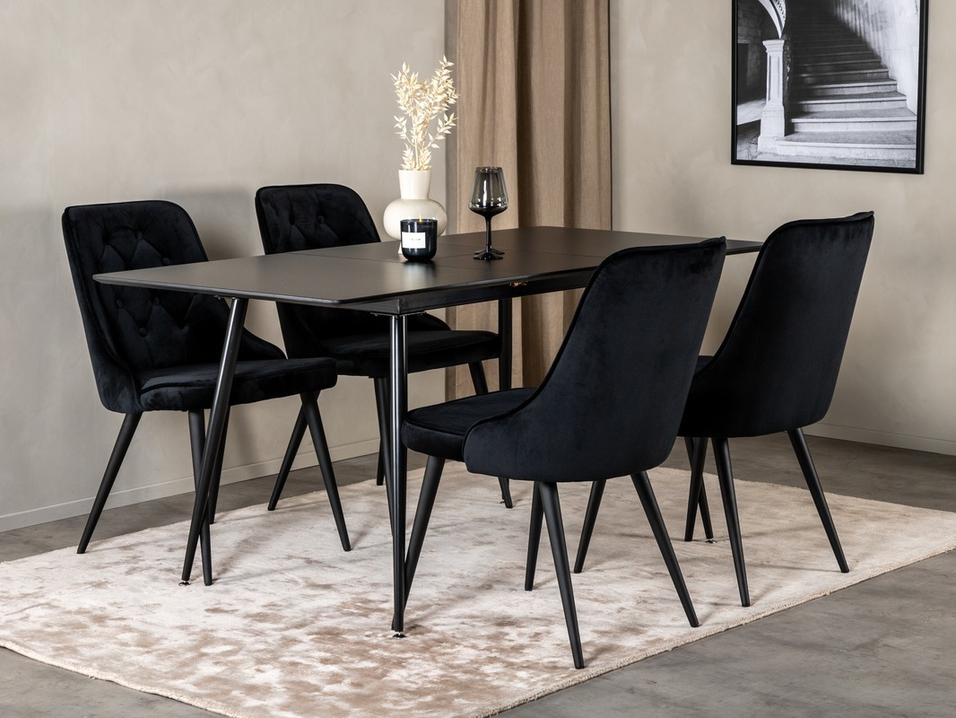 Set sala da pranzo Dallas 1522 (Nero)