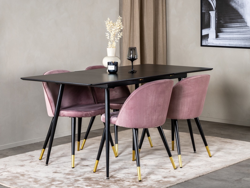Set sala da pranzo Dallas 1526 (Fucsia + Nero)