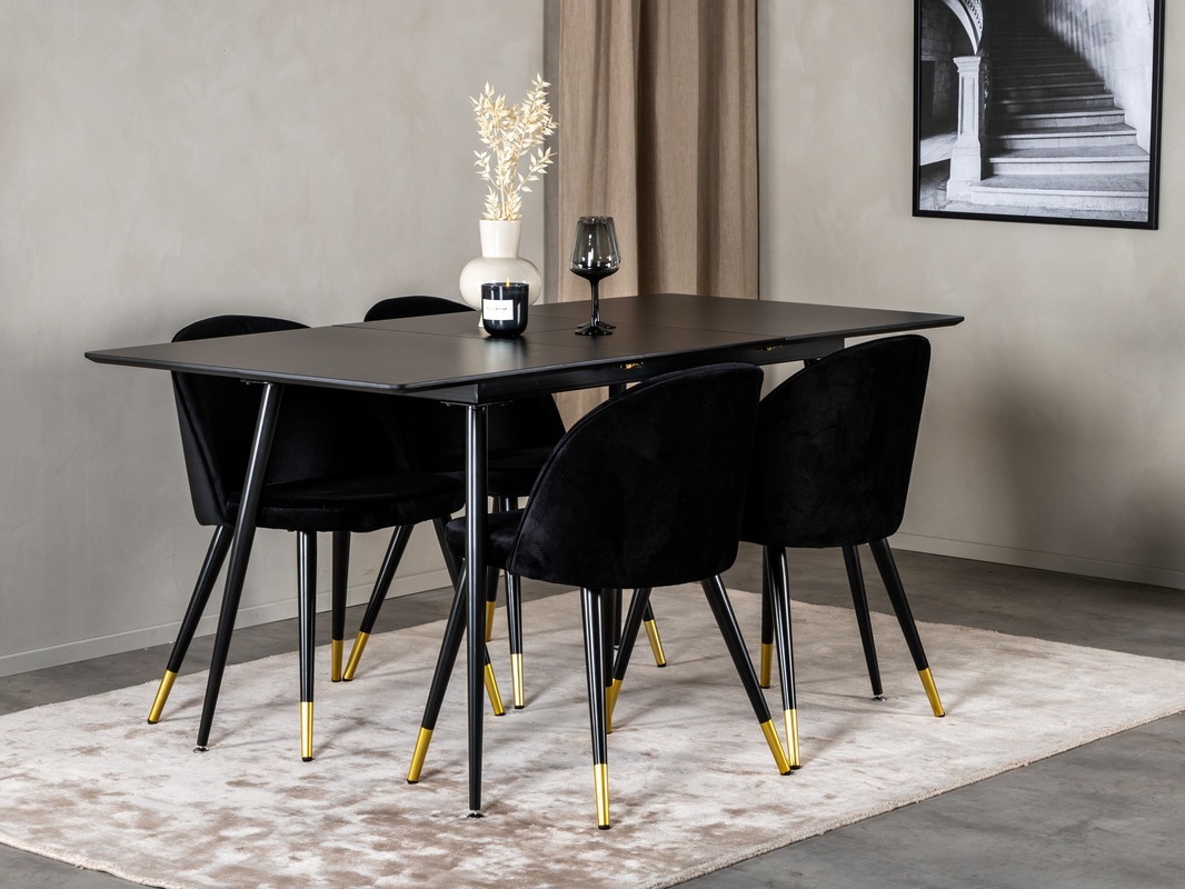 Set sala da pranzo Dallas 1526 (Nero)