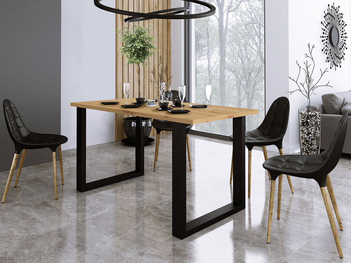 Tavolo Tucson 136 (Rovere Artisan + Nero)