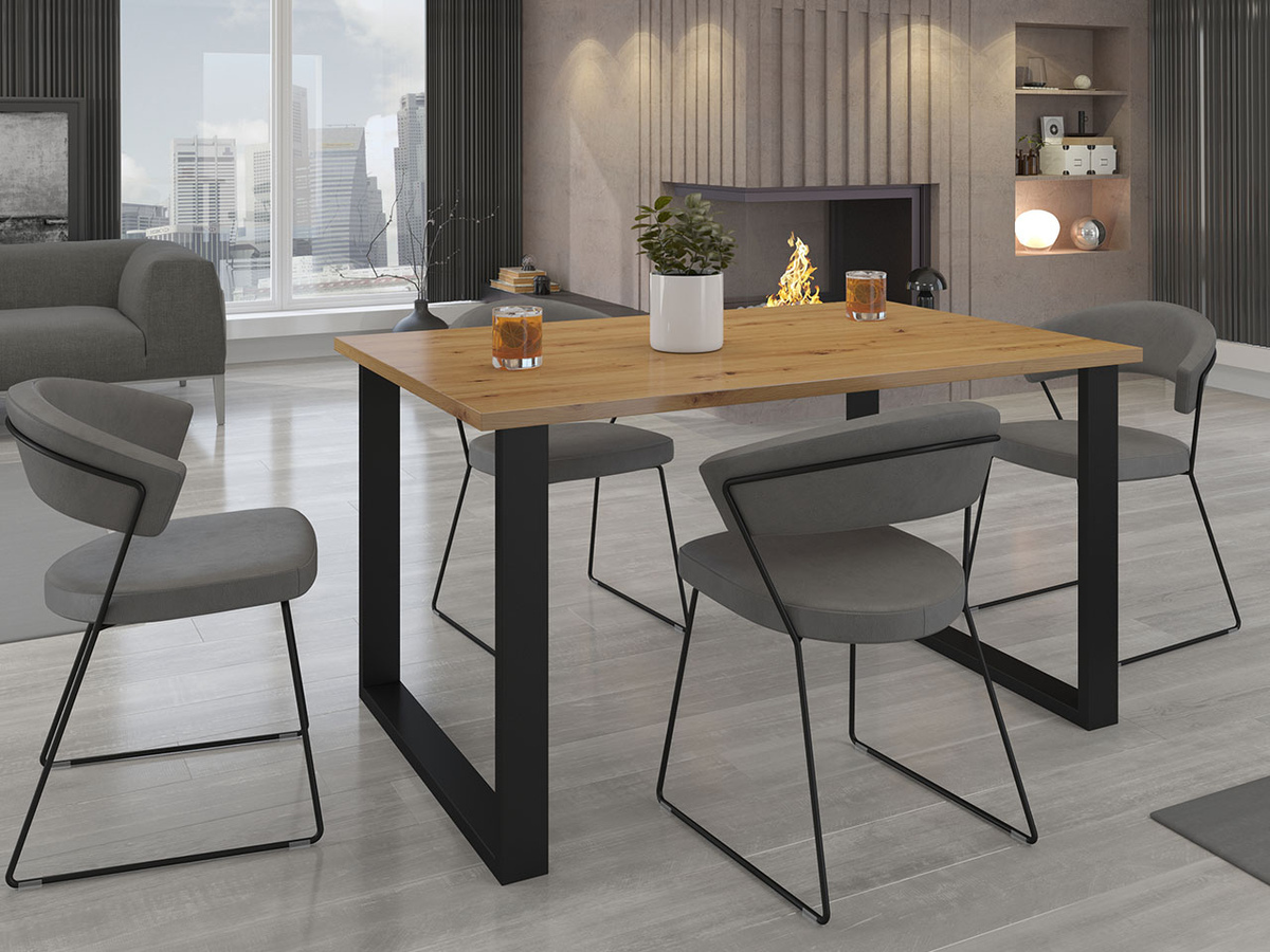 Tavolo Tucson 137 (Rovere Artisan + Nero)