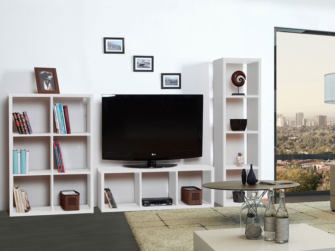 Parete attrezzata Levnova 106 (Bianco)