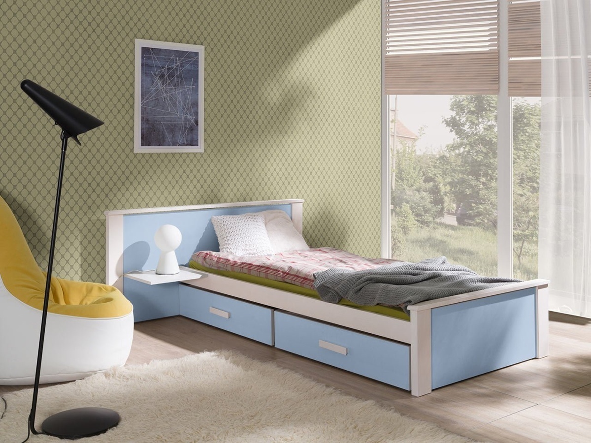 Letto Henderson 118 (Bianco + Blu)