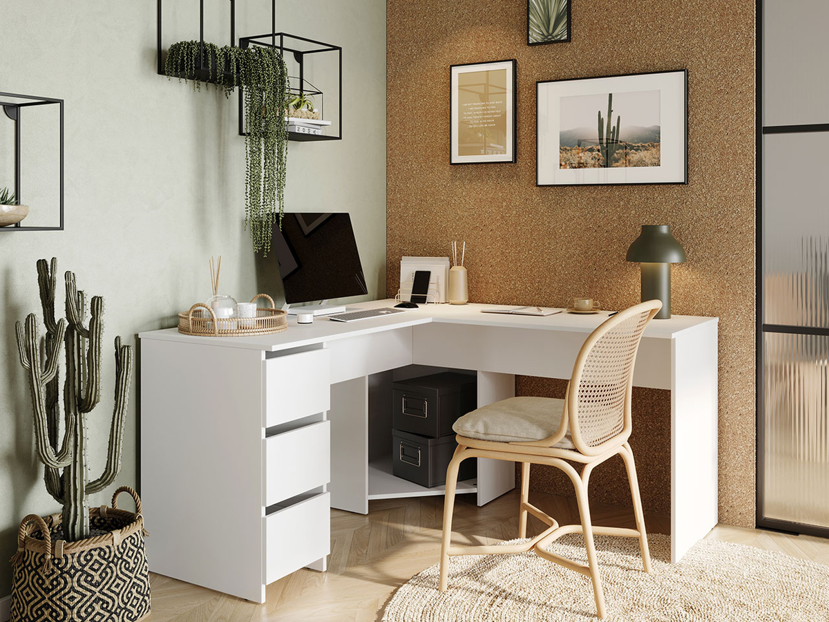 Scrivanie angolare Comfivo 576 (Bianco)