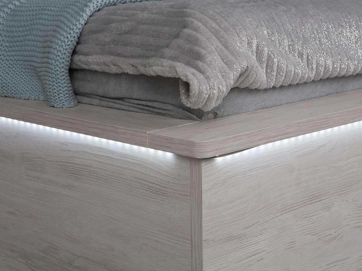Letto Fivelbo 105 (Rovere sbiancato + Soft Pik 020)