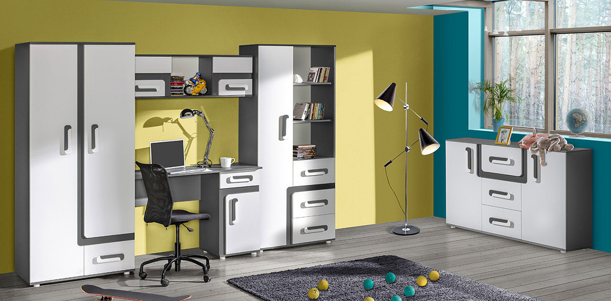 Armadio Aviseve 106 (Antracite + Bianco)