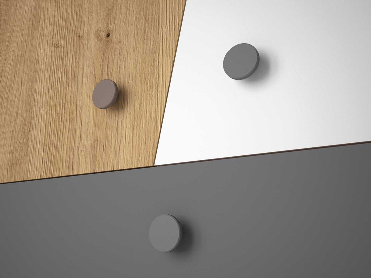 Armadio Almira 100 (Rovere Artisan + Bianco + Grigio)