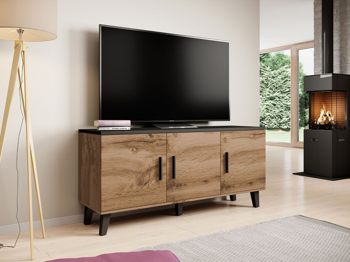 Mobile porta TV Larfloi 106 (Quercia di Wotan + Nero)