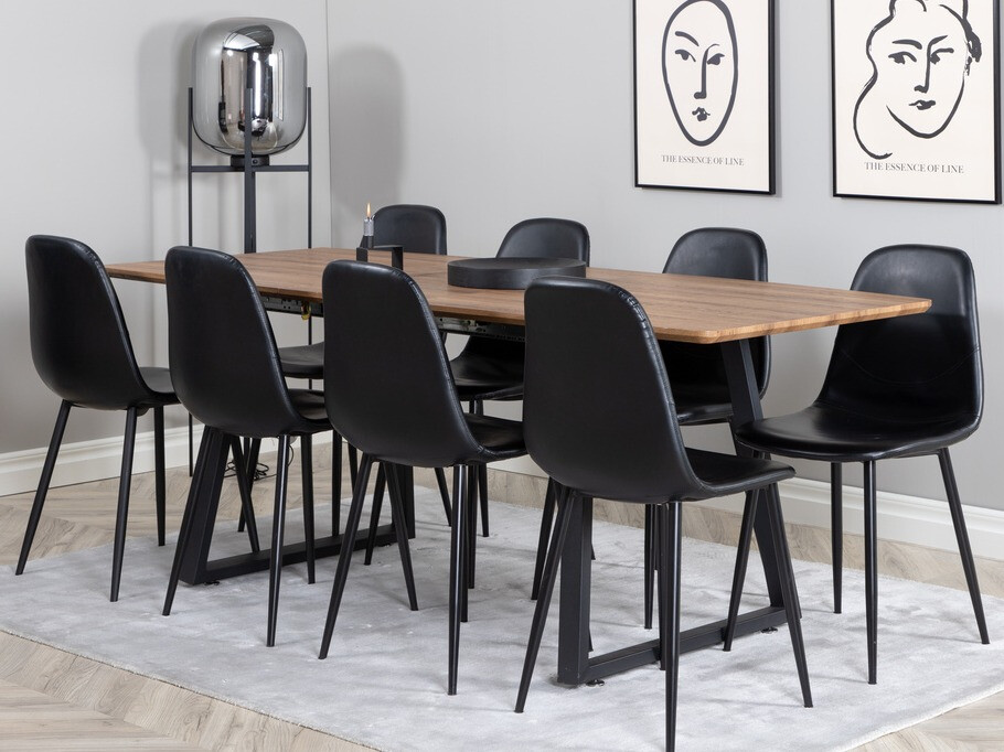 Set sala da pranzo Dallas 331 (Nero)
