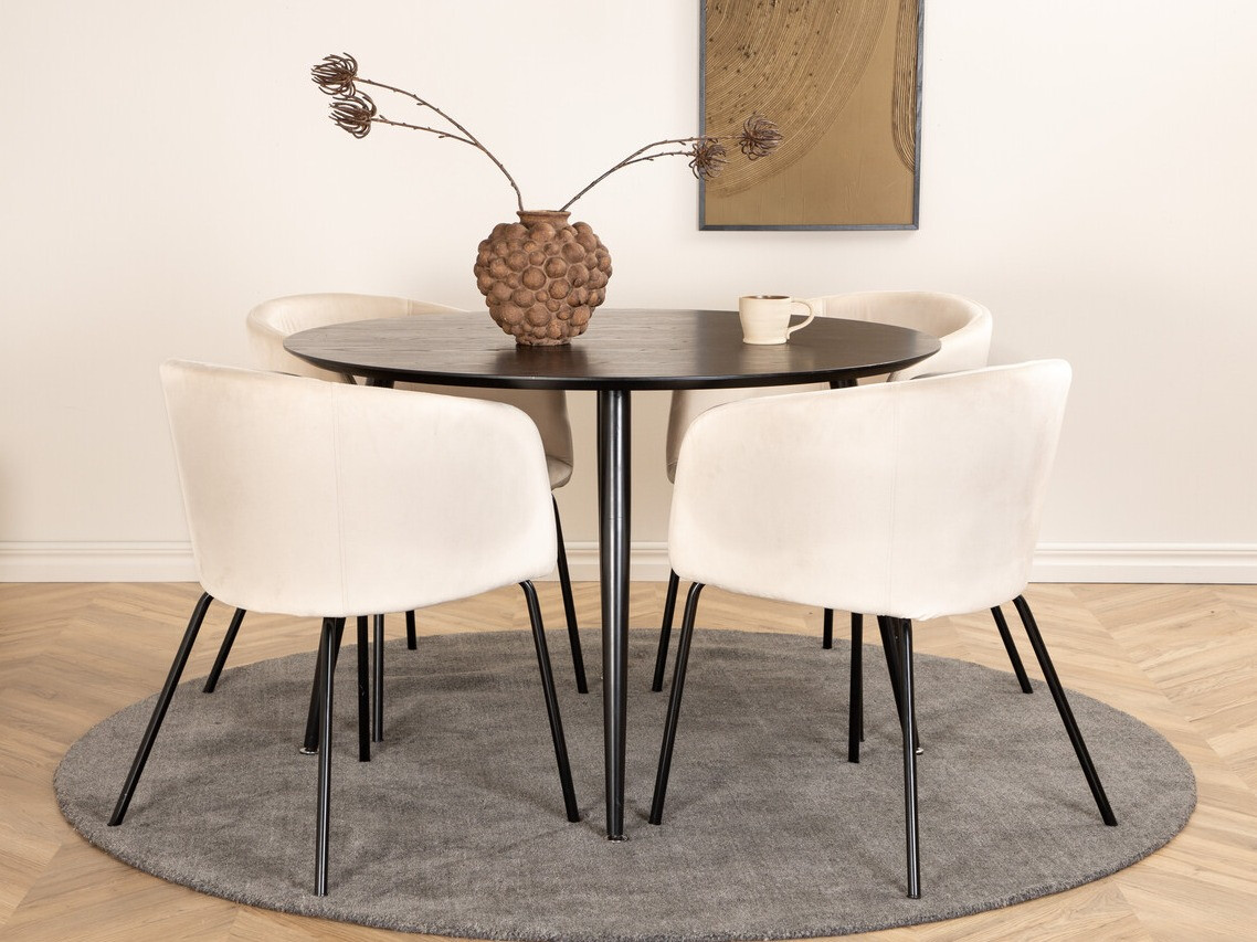 Set sala da pranzo Dallas 2539 (Beige + Nero)