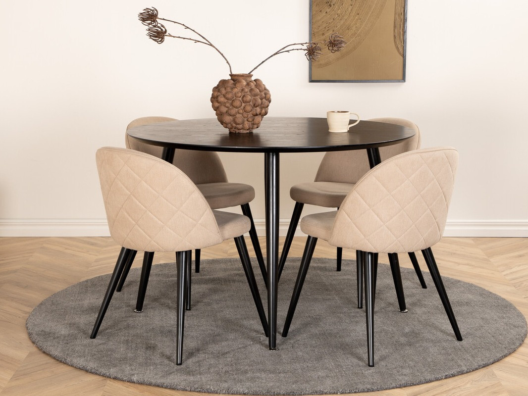 Set sala da pranzo Dallas 2545 (Beige + Nero)