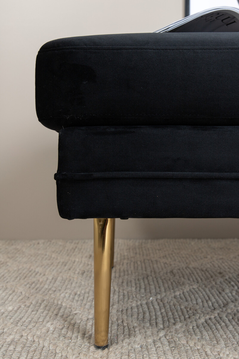 Panca imbottita Dallas 2653 (Nero + D'oro)