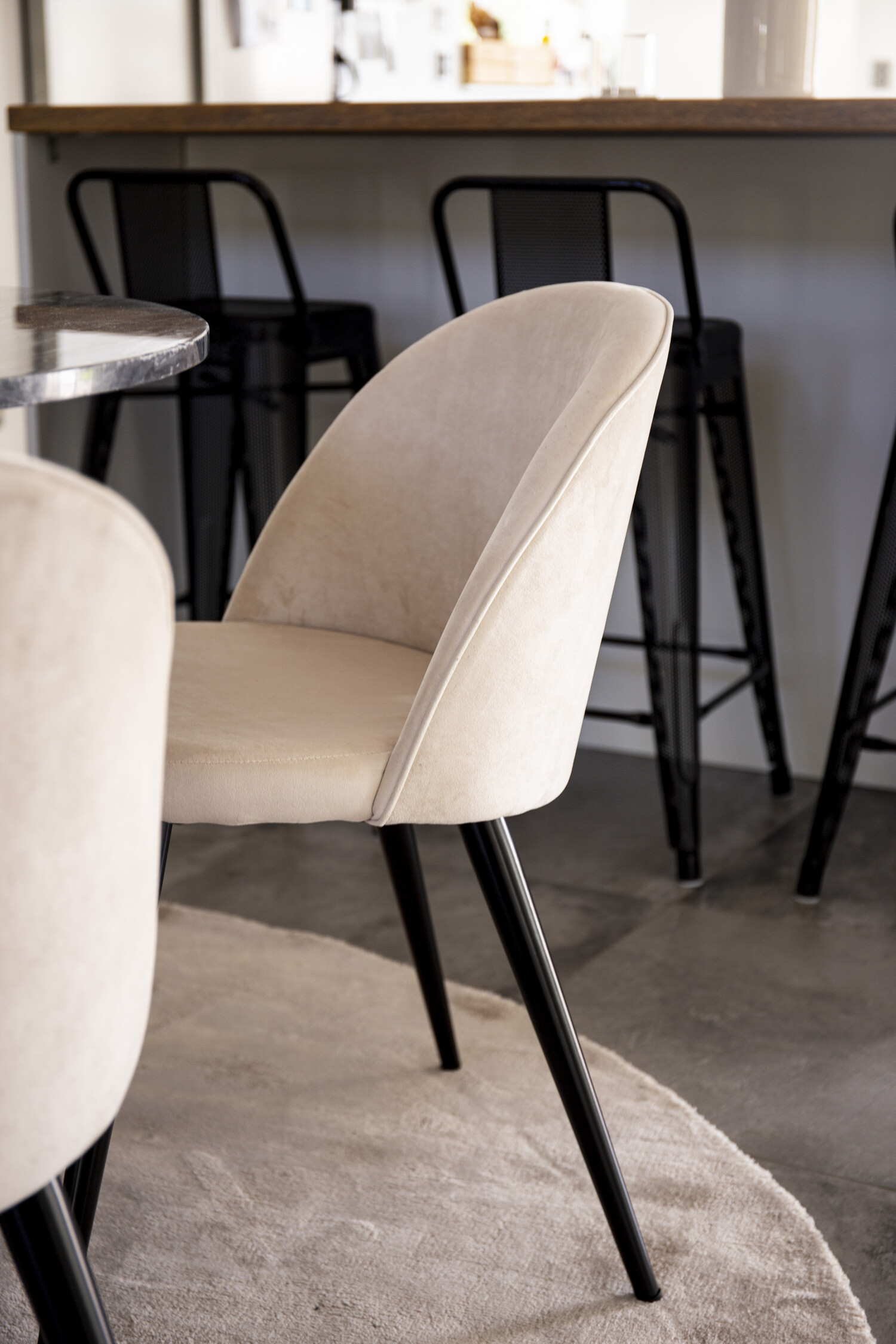 Set sala da pranzo Dallas 2664 (Crema + Nero)