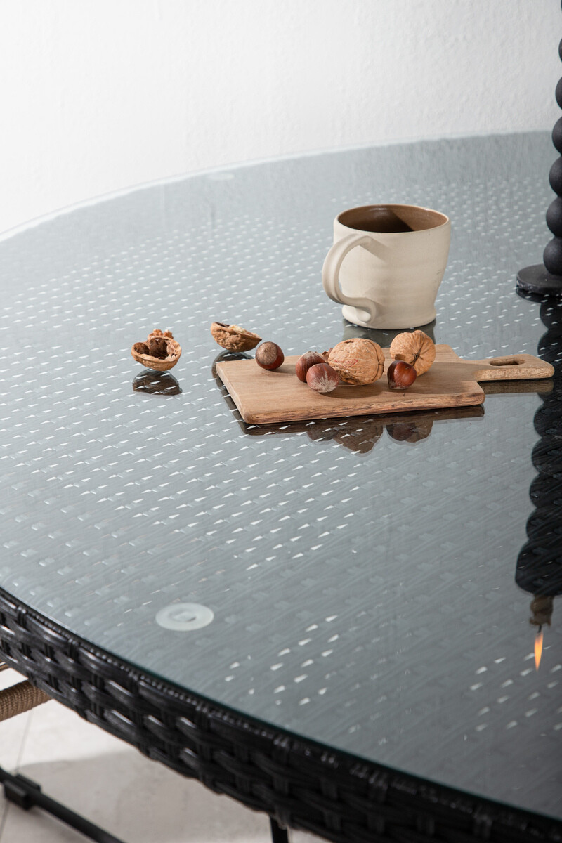 Tavolo esterno Dallas 667 (Nero + Grigio)