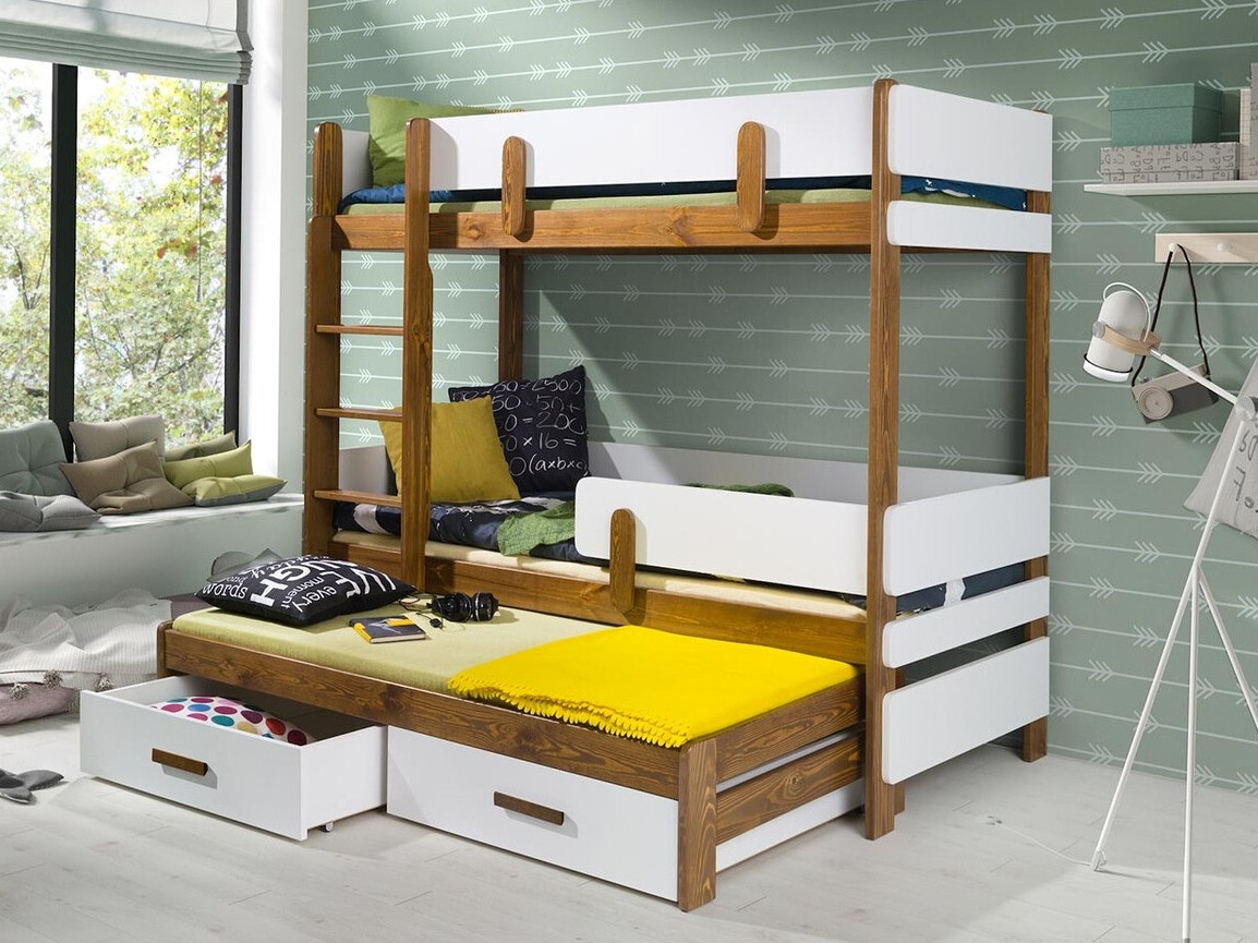 Letto a castello Henderson 146 (Bianco + Quercia)