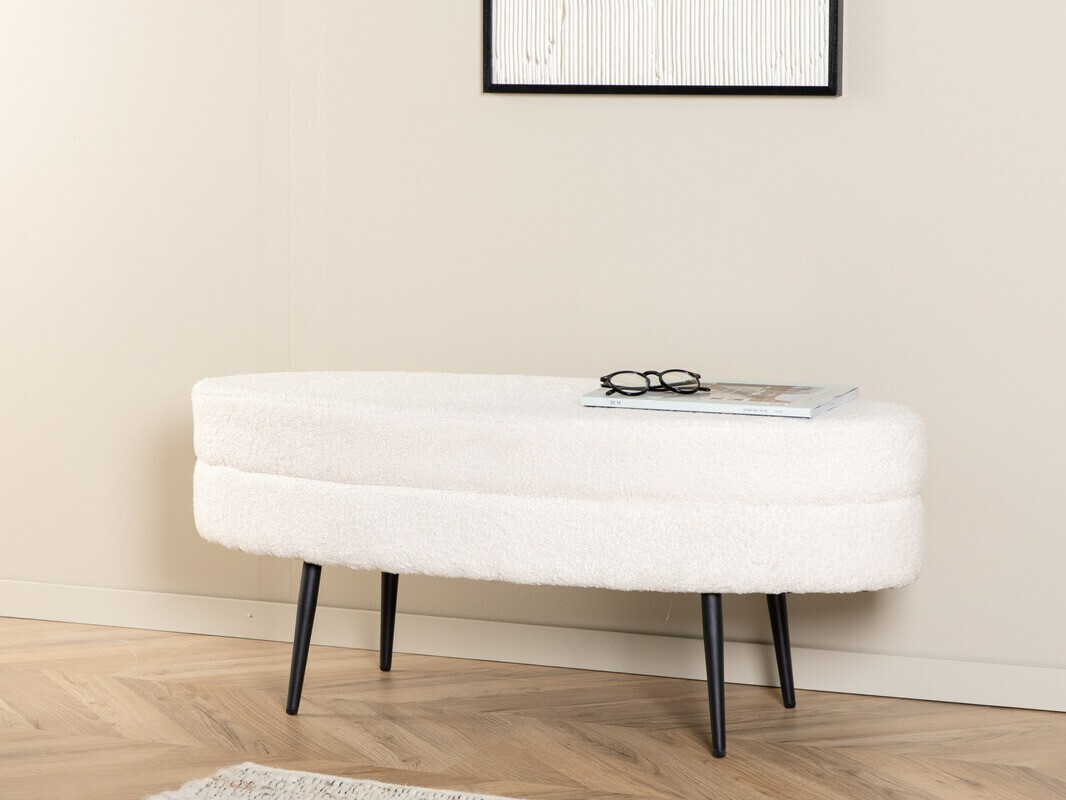 Panca imbottita Dallas 2920 (Bianco + Nero)