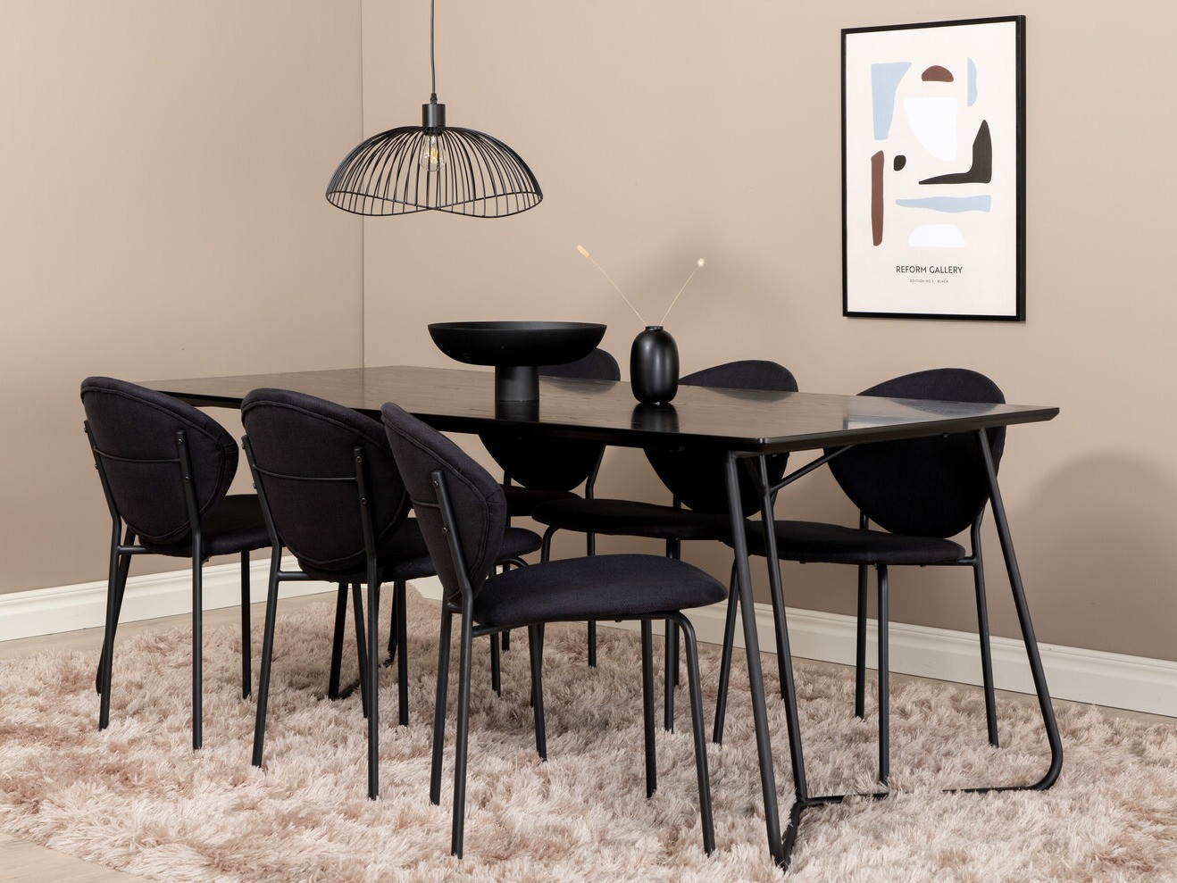 Set sala da pranzo Dallas 3040 (Nero)