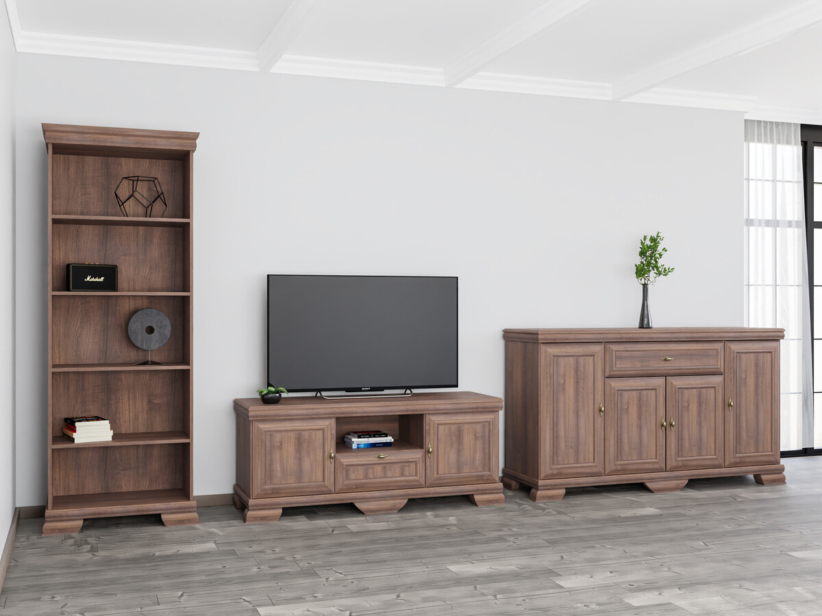 Parete attrezzata Salmeru 106 (Samoa King Noce)