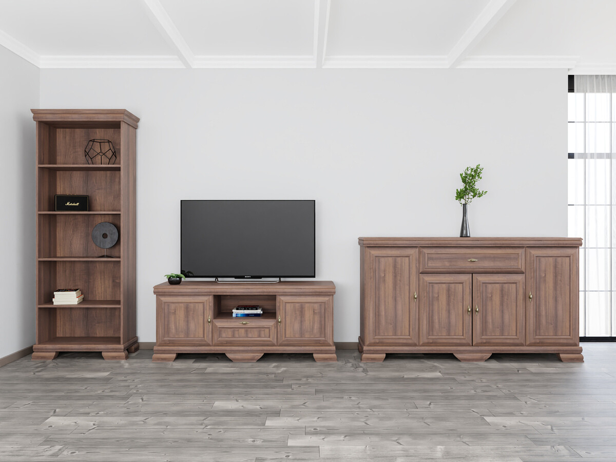 Parete attrezzata Salmeru 106 (Samoa King Noce)