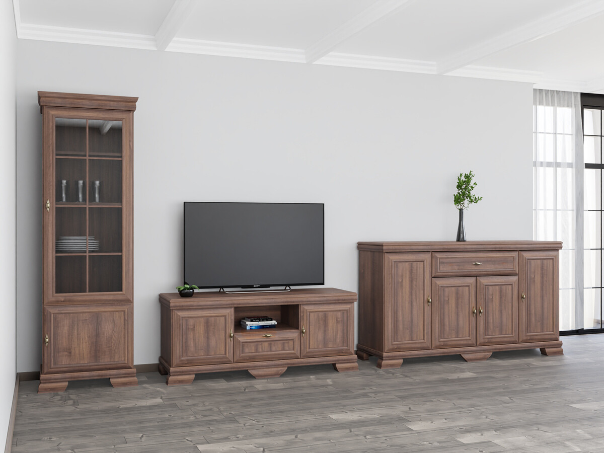 Parete attrezzata Salmeru 108 (Samoa King Noce)