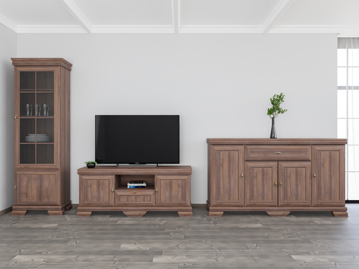 Parete attrezzata Salmeru 108 (Samoa King Noce)