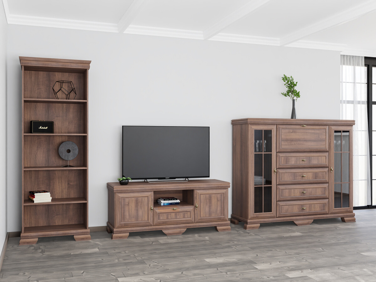 Parete attrezzata Salmeru 109 (Samoa King Noce)