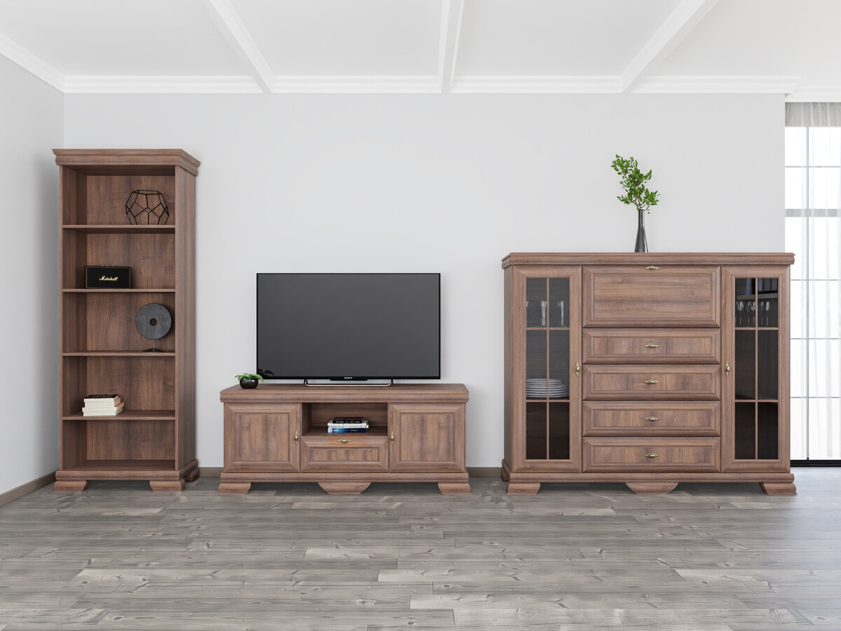 Parete attrezzata Salmeru 109 (Samoa King Noce)