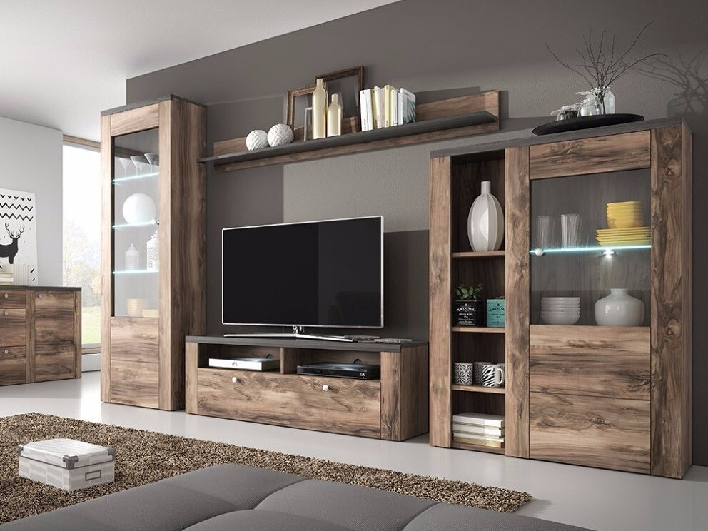 Parete attrezzata Salelbo 100 (Noce)