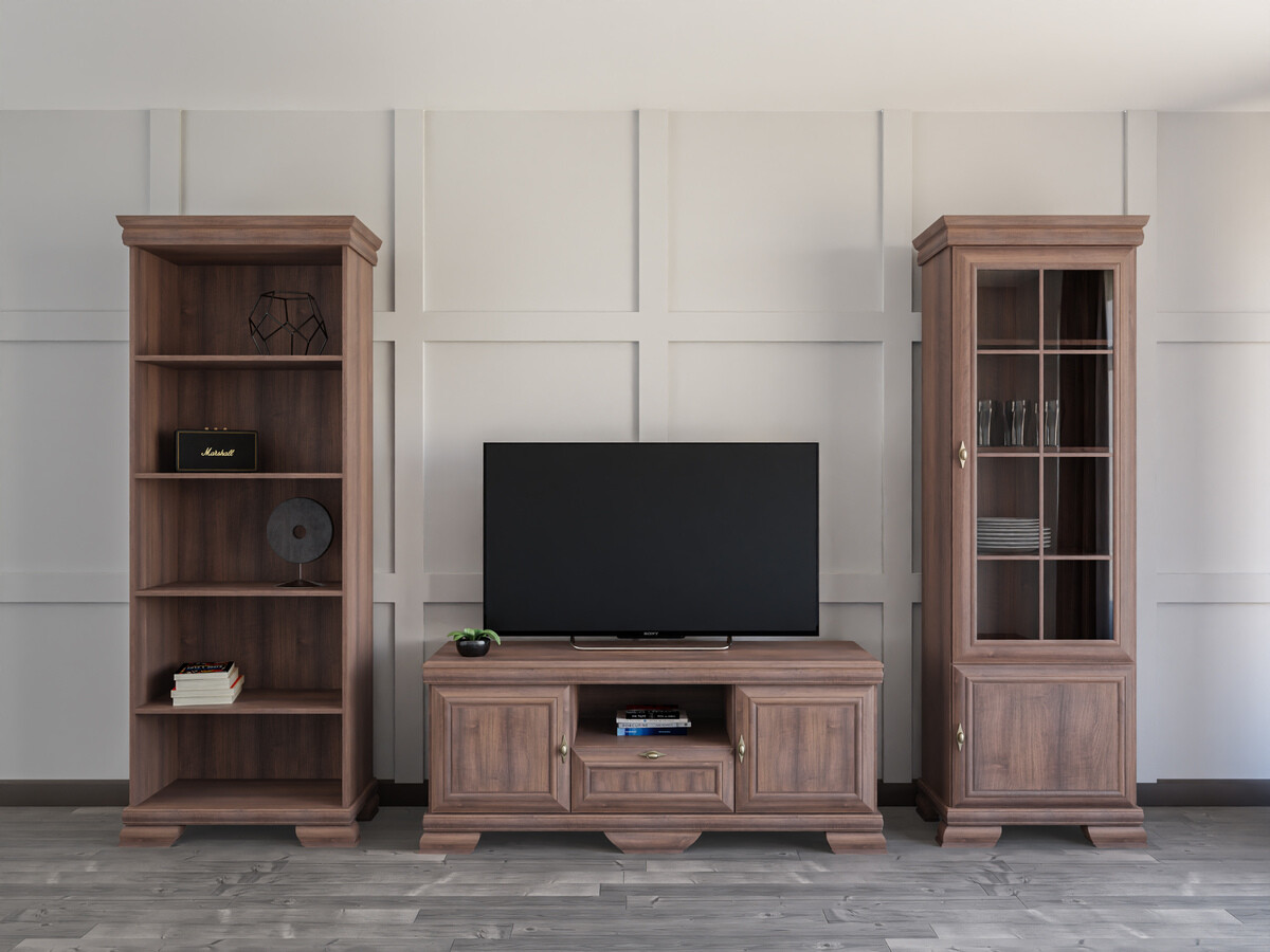 Parete attrezzata Salmeru 112 (Samoa King Noce)