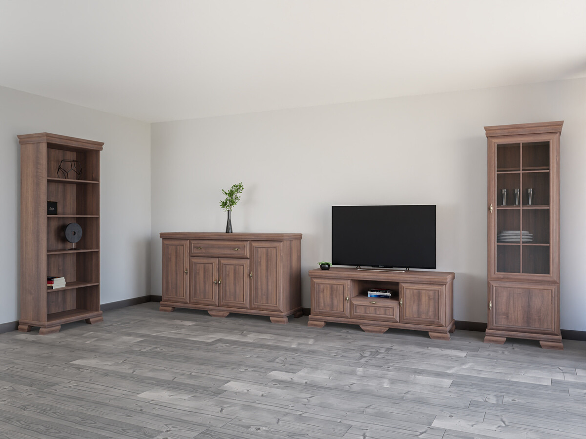 Parete attrezzata Salmeru 113 (Samoa King Noce)