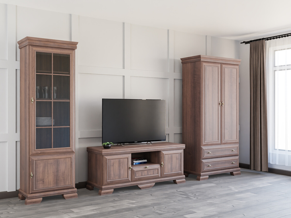 Parete attrezzata Salmeru 115 (Samoa King Noce)