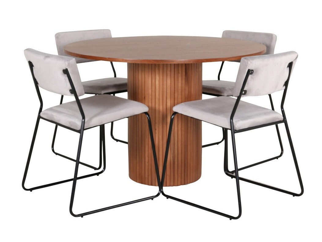 Set sala da pranzo Dallas 3082 (Grigio + Nero)