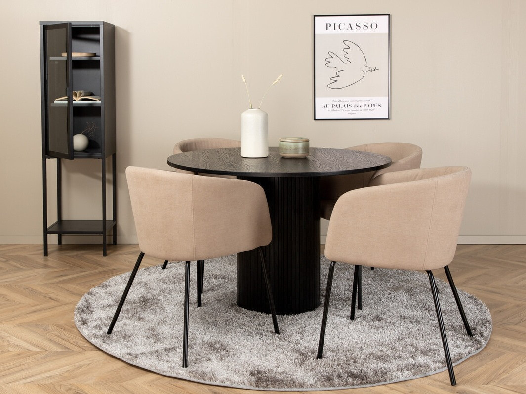 Set sala da pranzo Dallas 3103 (Beige + Nero)