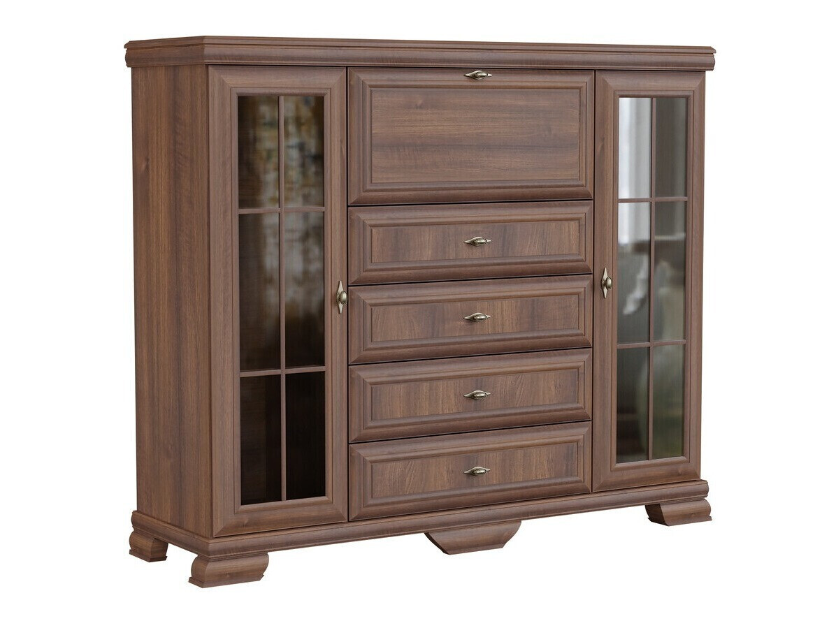 Parete attrezzata Salmeru 117 (Samoa King Noce)