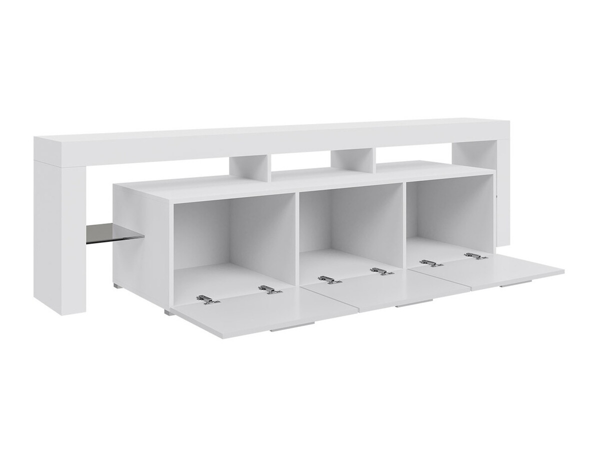 Mobile porta TV Arbor (Bianco + Grigio lucido)