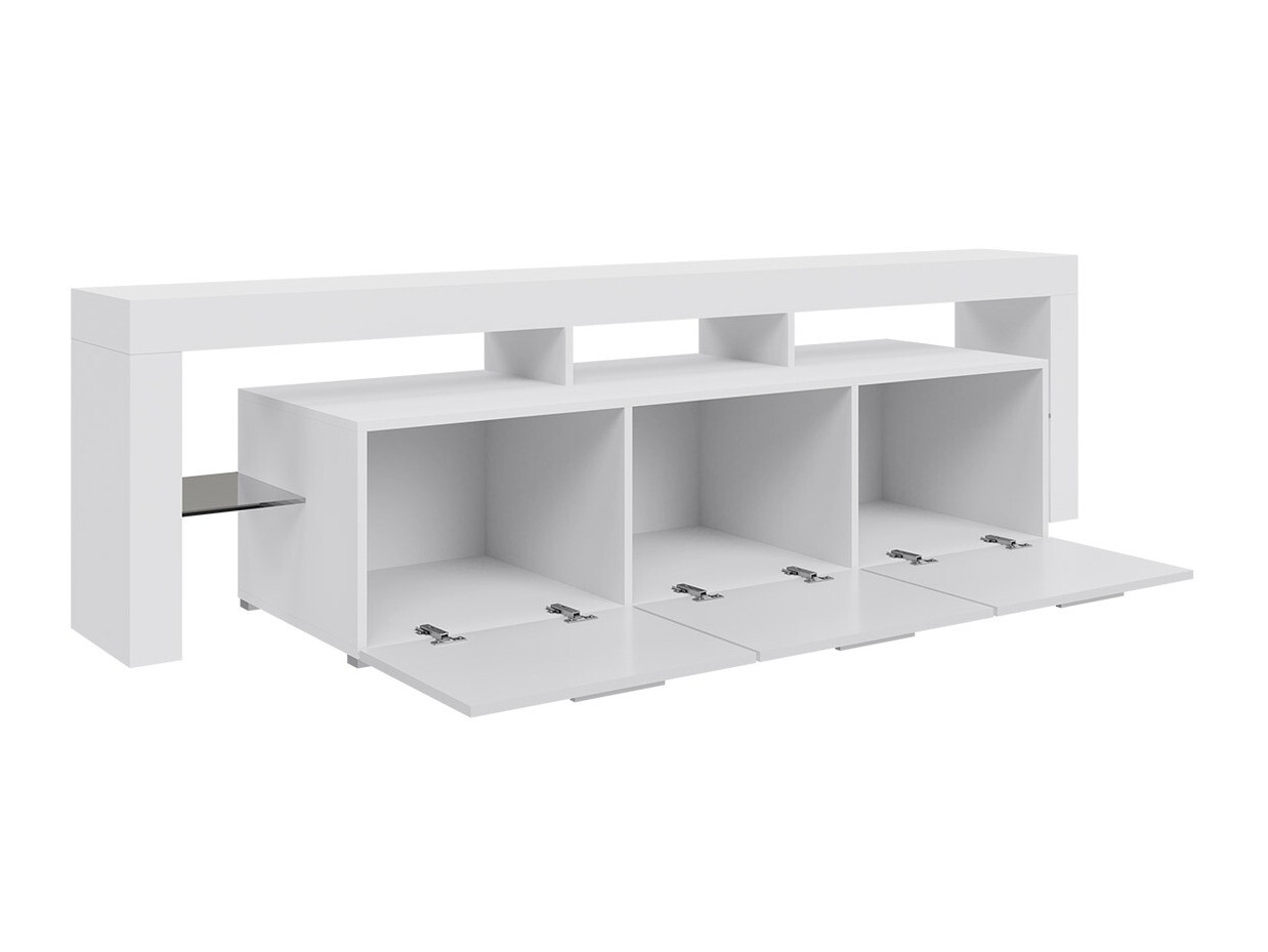 Mobile porta TV Arbor (Bianco + Nero lucido)