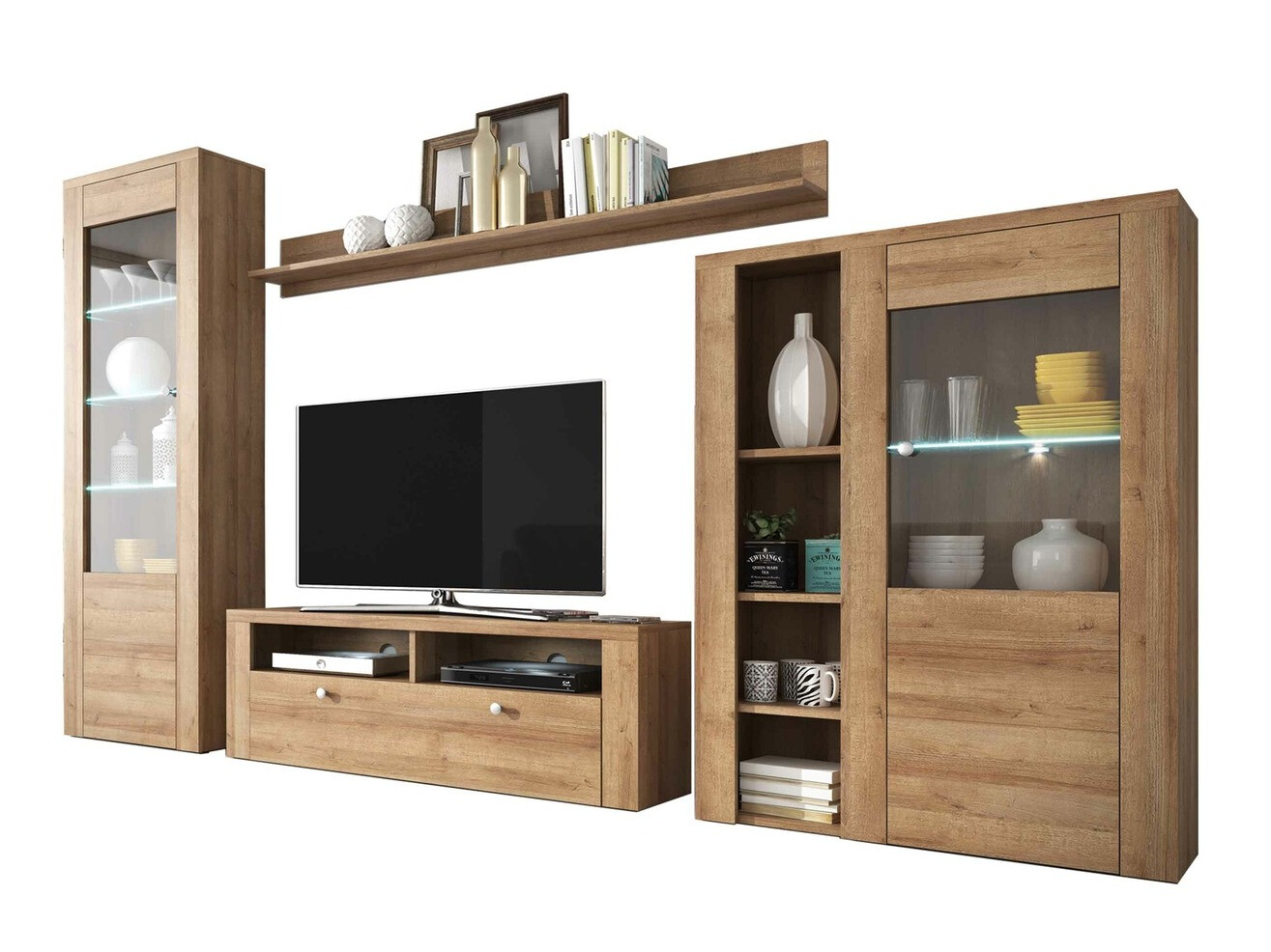 Parete attrezzata Salelbo 100 (Rivera quercia)