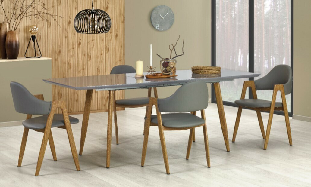 Sedia Houston 561 (Grigio + quercia)