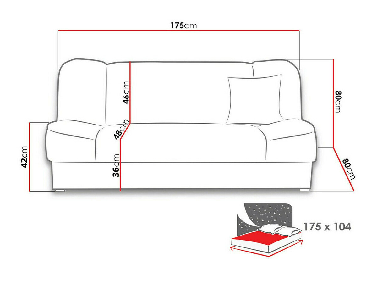 Divano letto Myreva (Zetta 305)