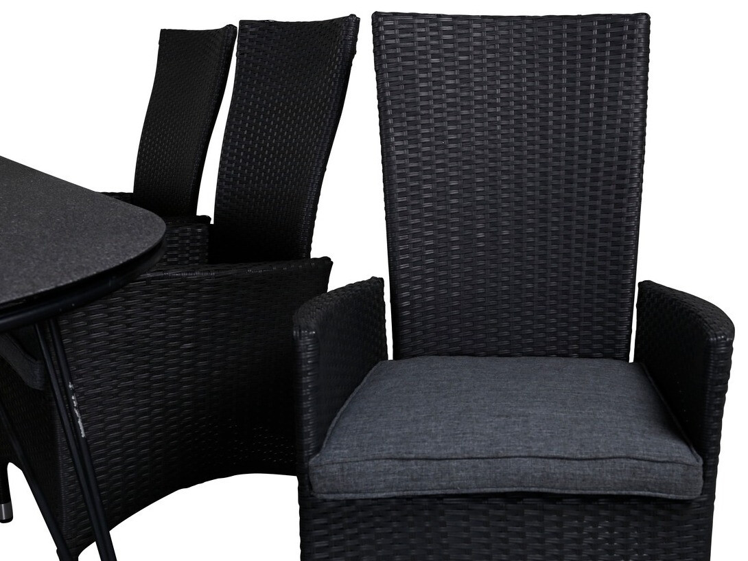 Poltrona da esterno Dallas 735 (Nero + Grigio)