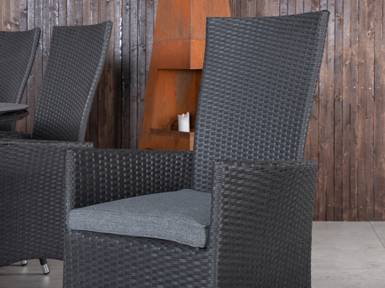 Poltrona da esterno Dallas 735 (Nero + Grigio)