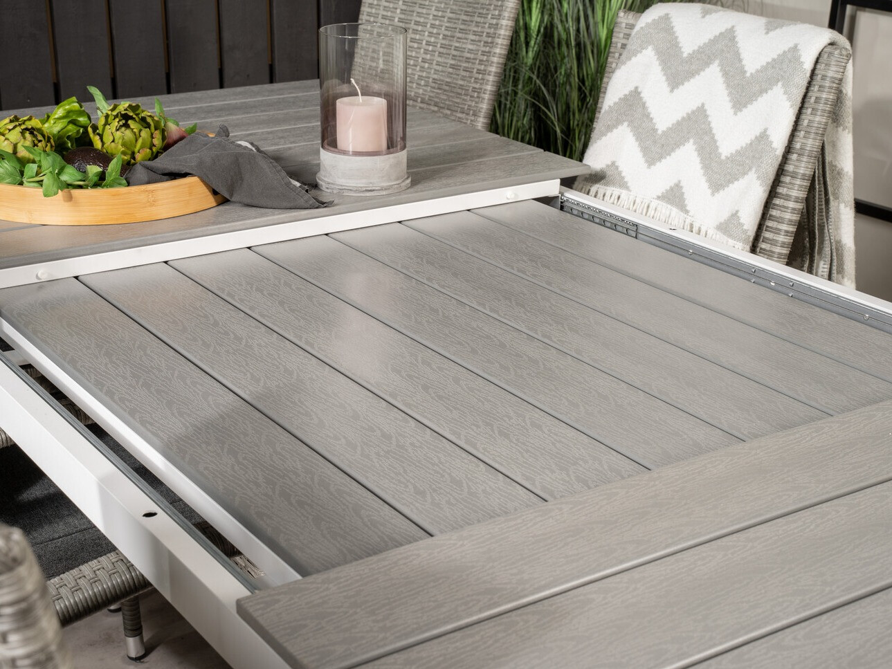 Tavolo e sedie set Dallas 2408 (Grigio + Grigio scuro)