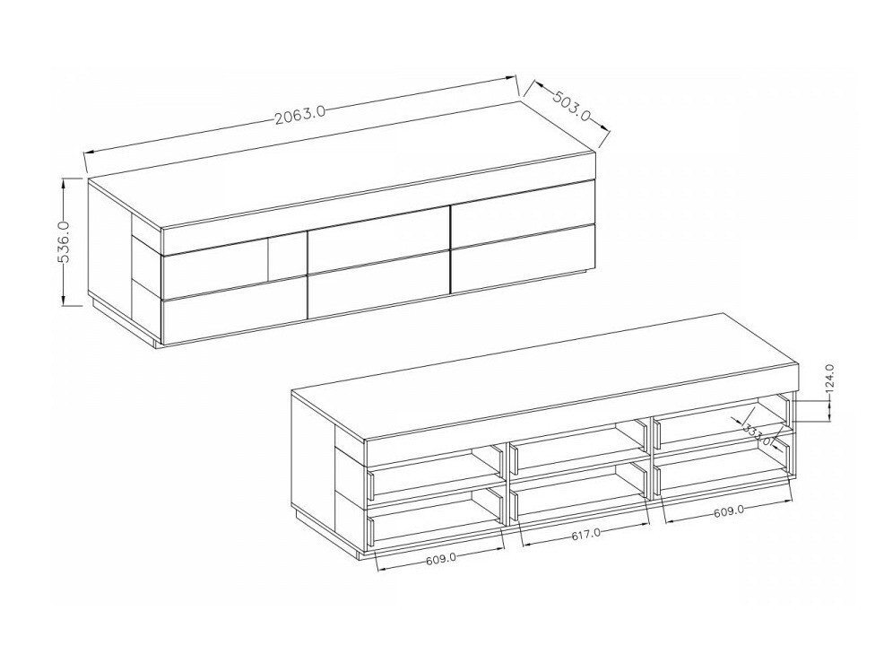 Parete attrezzata Livlore 109 (Matera grigio + Quercia di Wotan)