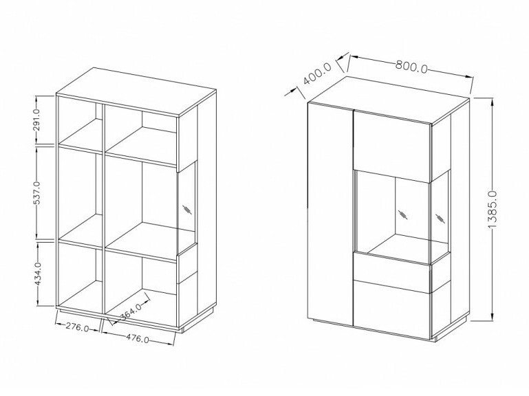 Parete attrezzata Livlore 109 (Matera grigio + Quercia di Wotan)